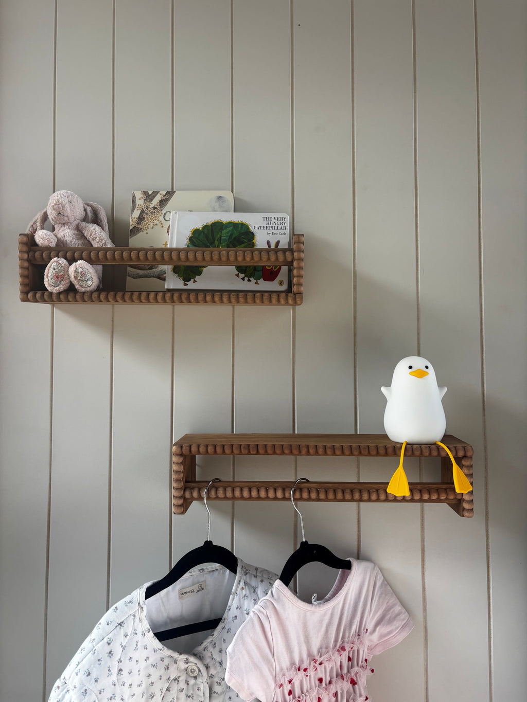 Pottery Barn Inspired Nursery Shelves